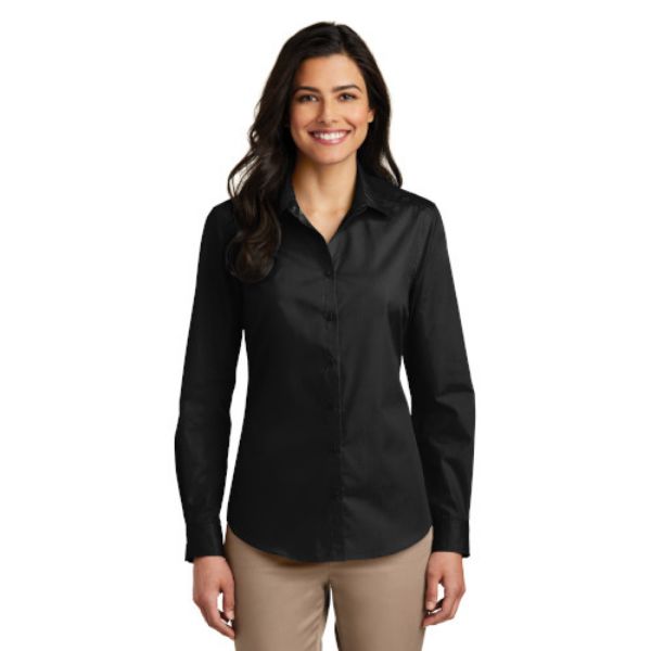 Picture of Ladies Long Sleeve Carefree Poplin Shirt